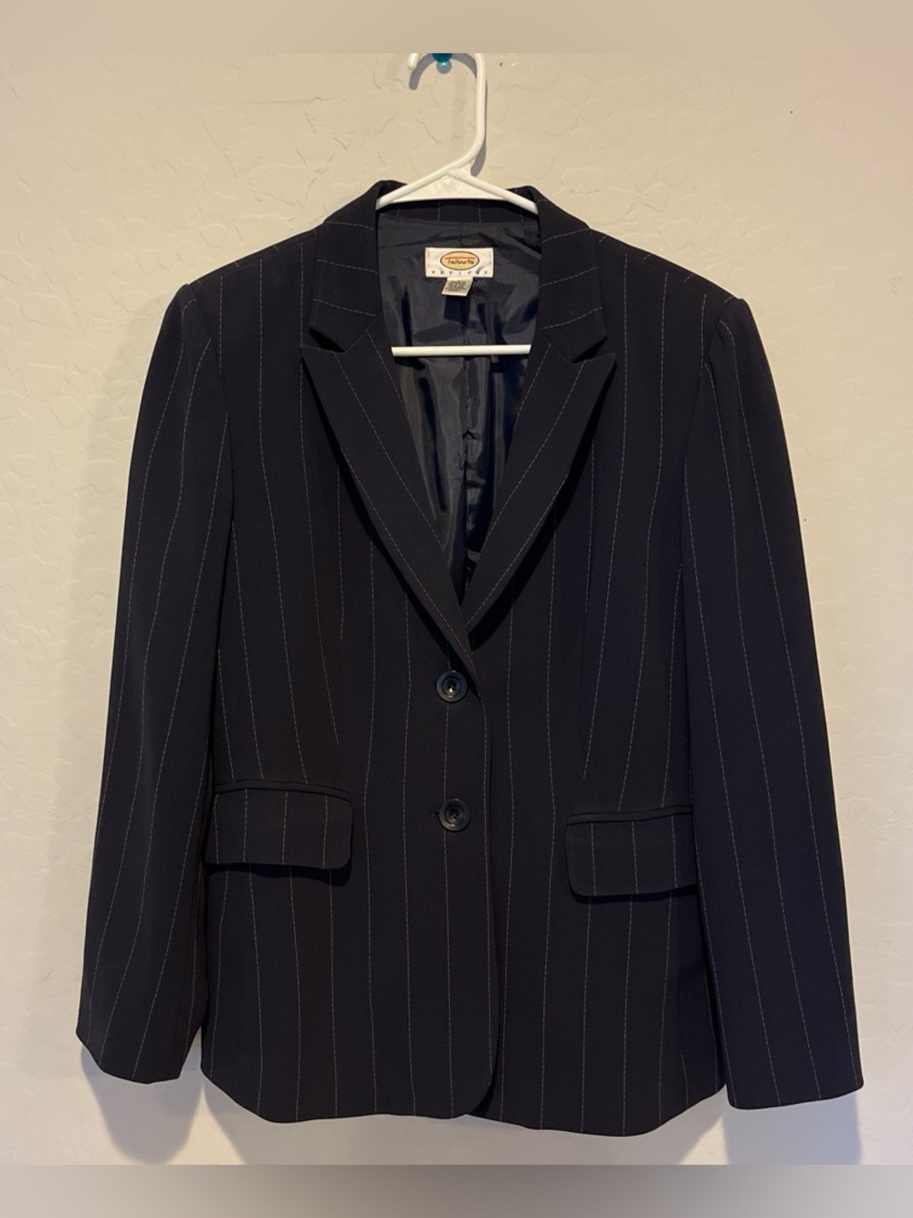 Talbots Petites Women’s Classic Navy Pinstripe Blazer Size 8 Career/preppy